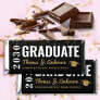 Graduation Party Graduate Black Gold Personalized Hershey Bar Favors