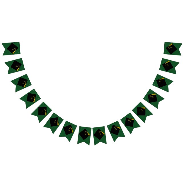 Graduation Party Green Bunting Flags (All)