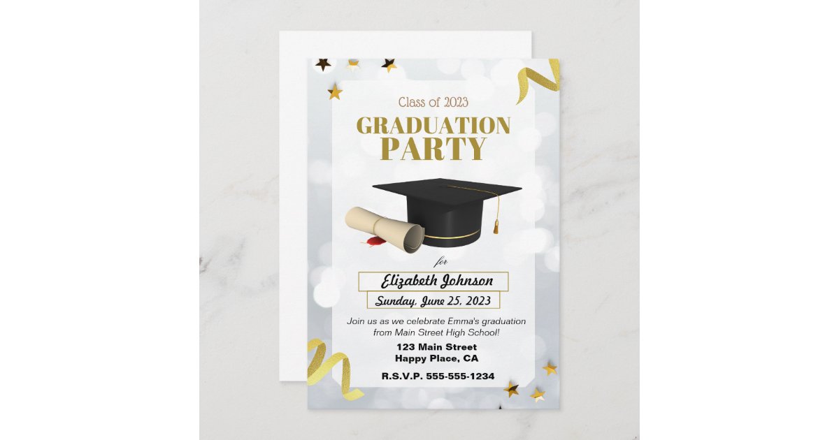 GRADUATION PARTY INVIATIONS INVITATION | Zazzle