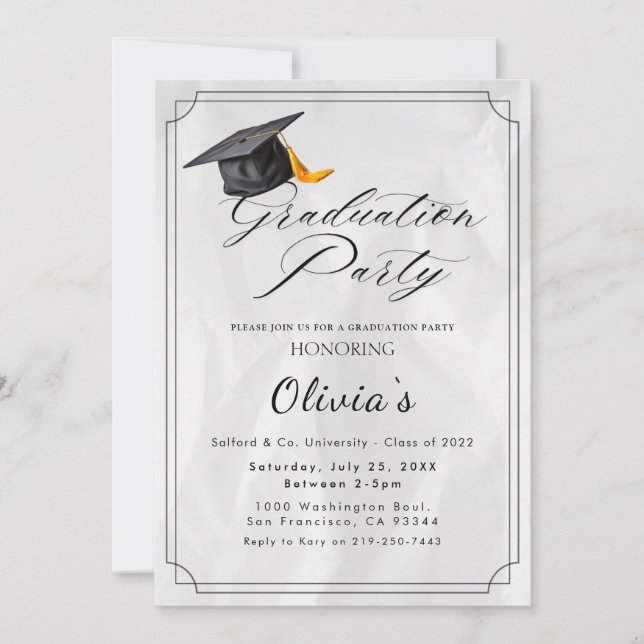 Graduation Party Invitation (Front)