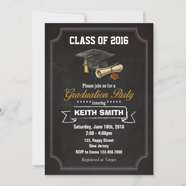 Graduation Party Invitation (Front)