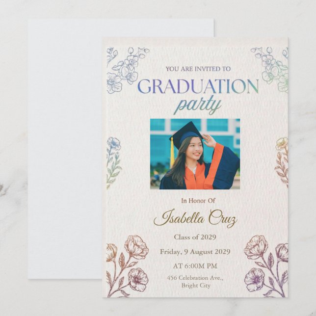 Graduation Party Invitation (Front/Back)
