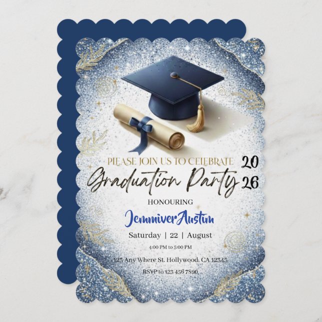 Graduation Party Invitation  (Front/Back)