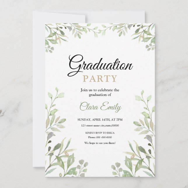 Graduation Party Invitation (Front)