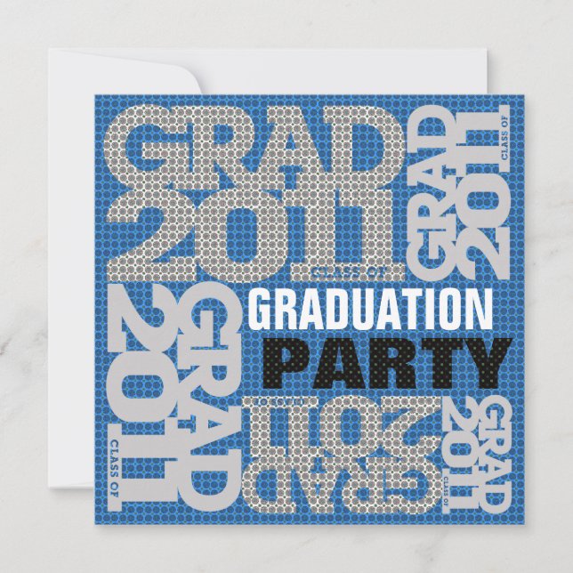 Graduation Party Invitation 2011 Blue 1 (Front)