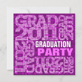 Graduation Party Invitation 2011 Mosaic Violet