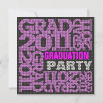 Graduation Party Invitation 2011 Pink 1 by pixibition at Zazzle
