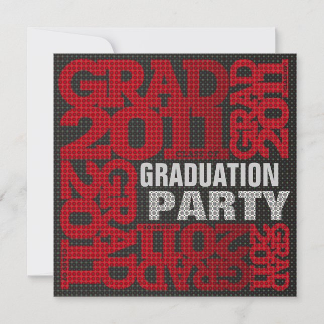 Graduation Party Invitation 2011 Red 2 (Front)