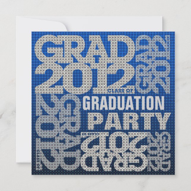 Graduation Party Invitation 2012 Blue 1 (Front)