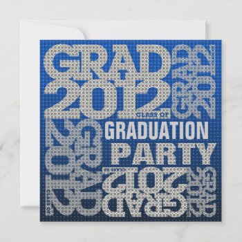 Graduation Party Invitation 2012 Blue 1 by pixibition at Zazzle