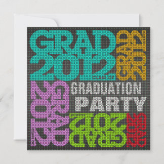 Graduation Party Invitation 2012 Multi Color