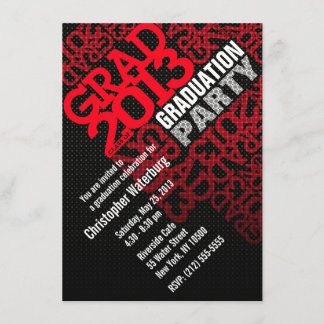 Graduation Party Invitation 2013 Red 9