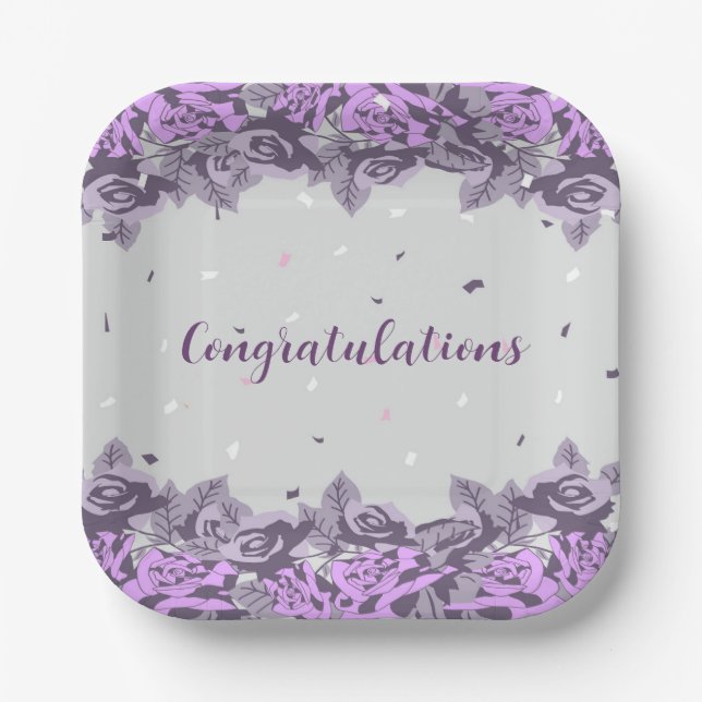 Graduation party invitation 2024 paper plates (Front)
