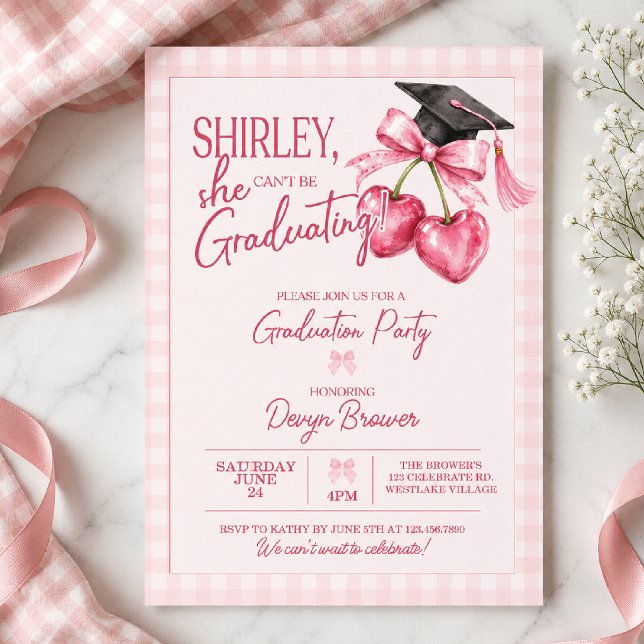 Graduation Party Invitation 2026 | Cherry Pink Pre (Creator Uploaded)