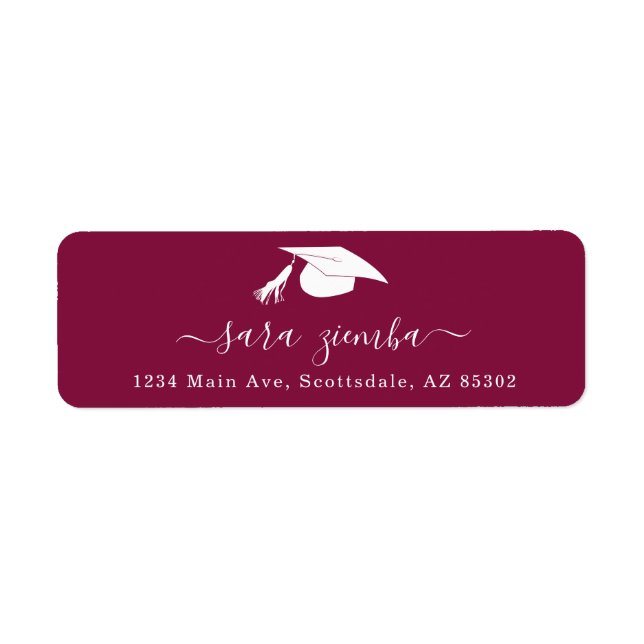 Graduation Party Invitation / Announcement Address Label (Front)