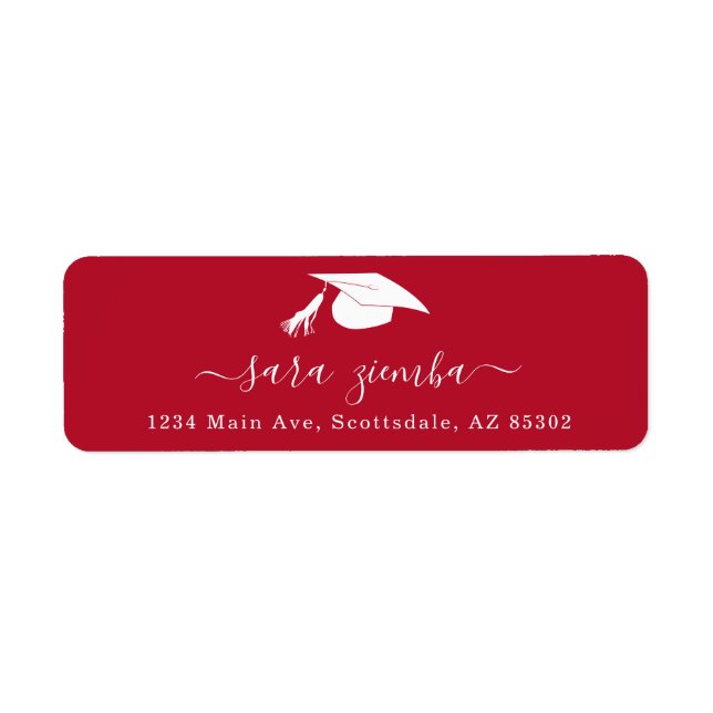 Graduation Party Invitation / Announcement Address Label (Front)
