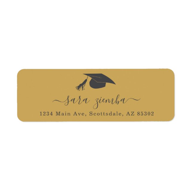 Graduation Party Invitation / Announcement Address Label (Front)