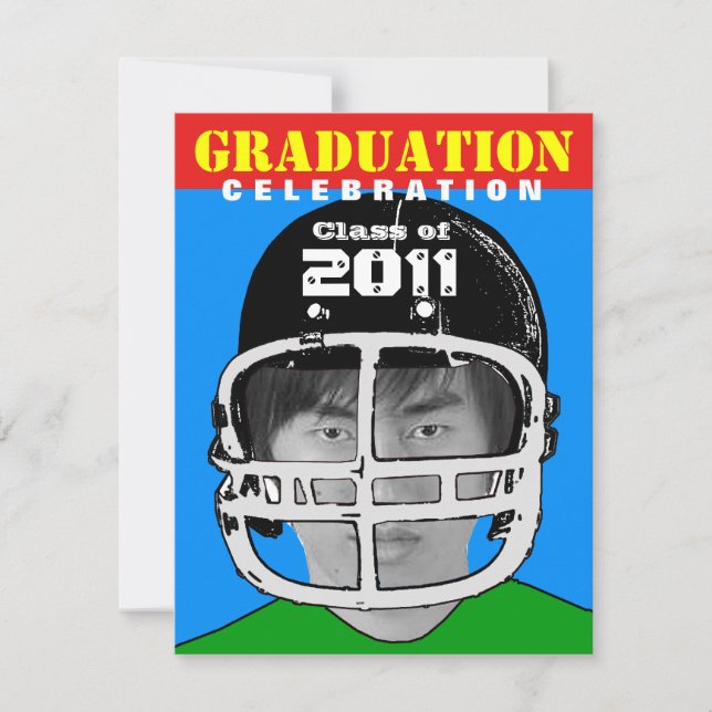 Graduation Party Invitation Athlete Photo Insert 1 (Front)