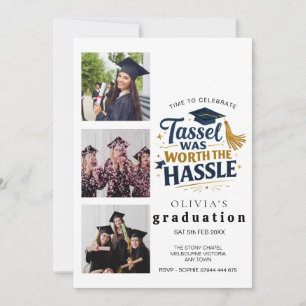 Graduation Party Invitation Custom Photo Collage 