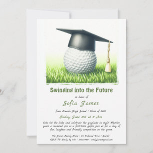 Graduation Party Invitation Golf Theme
