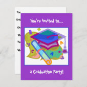 Graduation Party Invitation - Grade/Middle School (Front/Back)