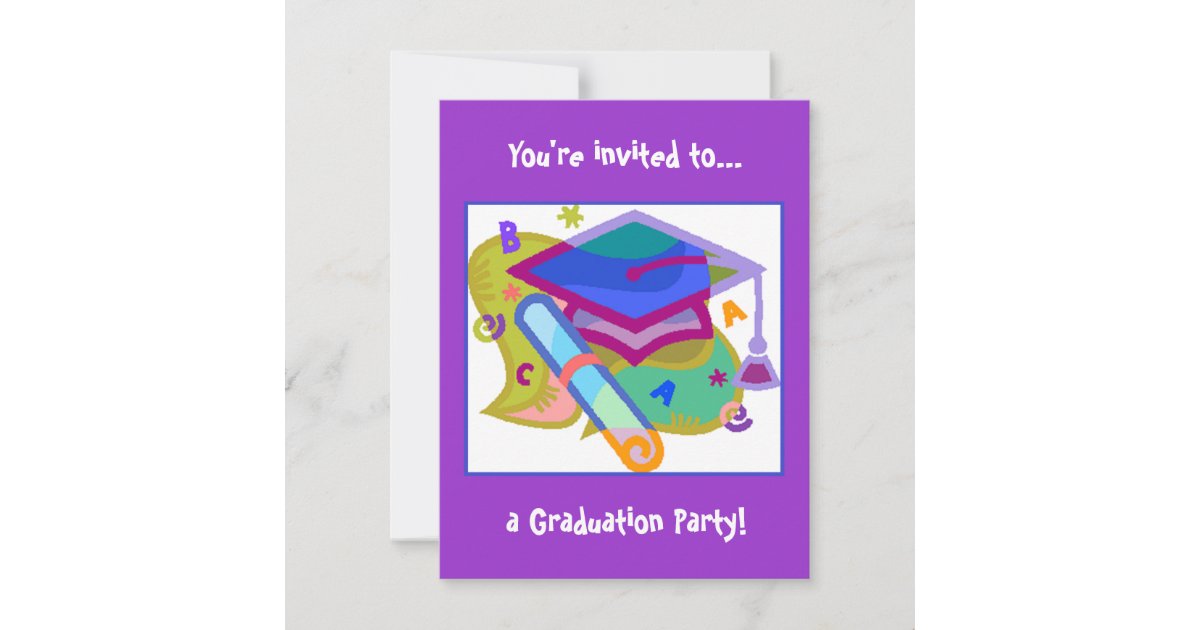 Graduation Party Invitation - Grade/Middle School | Zazzle.com