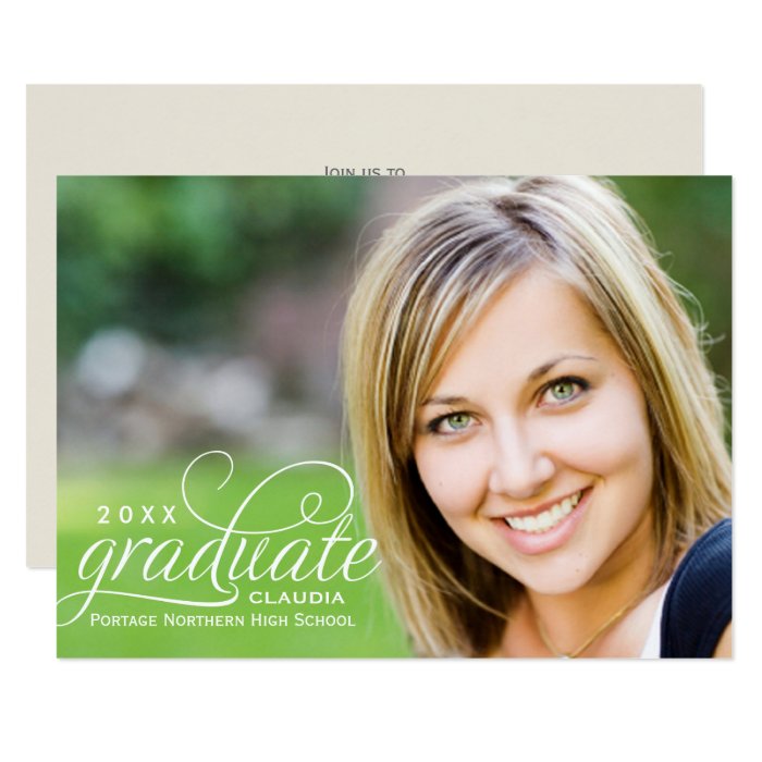 Graduation Party Invitation | Graduate in Script | Zazzle