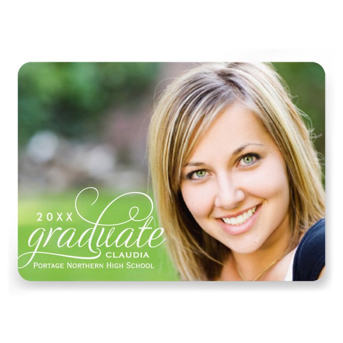 Graduation Party Invitation  Graduate in Script