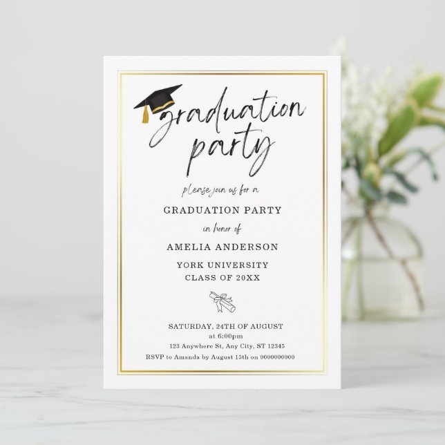 Graduation Party Invitation, Graduation Invitation (Standing Front)