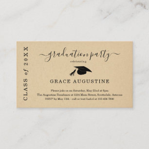 Graduation Party Invitation Insert