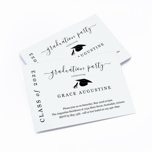 Graduation Party Invitation Insert