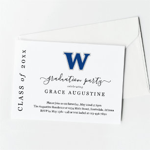 Graduation Party Invitation Insert w- School Logo