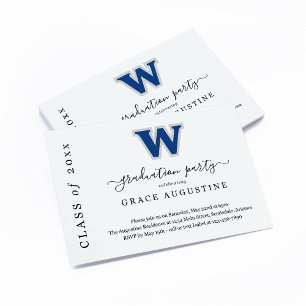 Graduation Party Invitation Insert w- School Logo