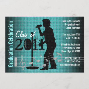 Graduation Party Invitation Music Men Choir