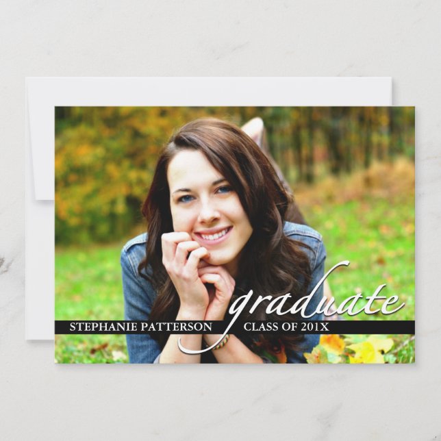 Graduation Party Invitation Photo and Script (Front)