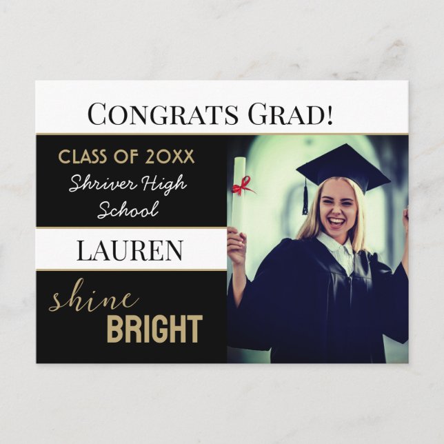 Graduation Party Invitation Post Card (Front)