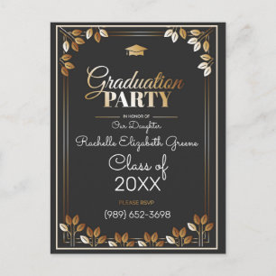Graduation Party Invitation Postcard