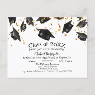 Graduation Party Invitation Postcard