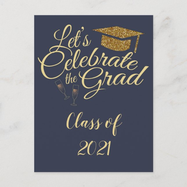 Graduation Party Invitation Postcard (Front)