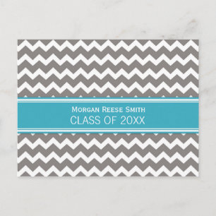Graduation Party Invitation Postcard Chevron