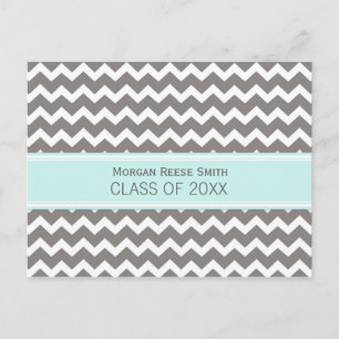 Graduation Party Invitation Postcard Chevron