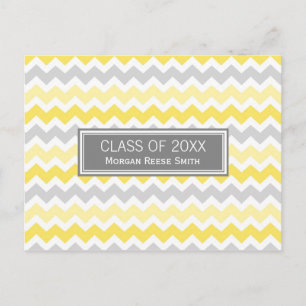 Graduation Party Invitation Postcard Chevron