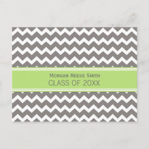 Graduation Party Invitation Postcard Chevron