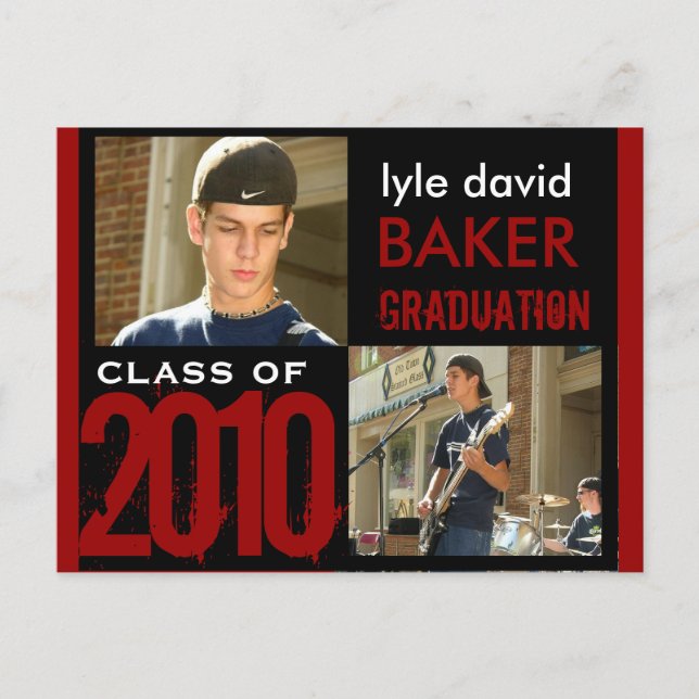 Graduation Party Invitation Postcards (Front)