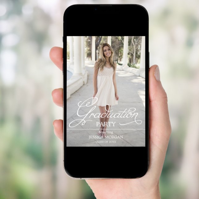 Graduation Party Invitation Script with Photo (Front Digital)