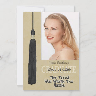Graduation Party Invitation-Tassle Worth Hassle Invitation