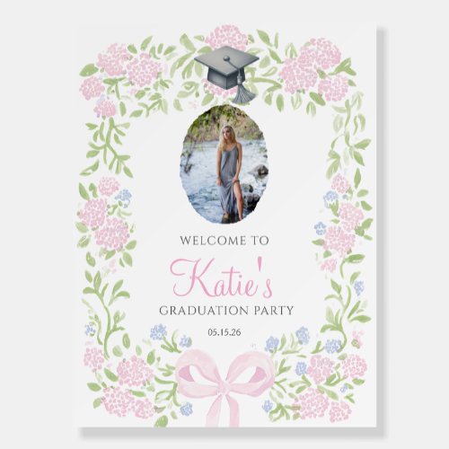 Graduation Party Invitation, Wildflower Graduation Foam Board
