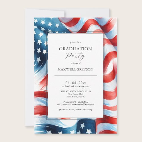 Graduation Party Invitations American Flag Graduation Party Invitations American Flag