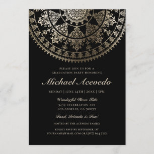 Graduation Party Invitations   Elegant Gold Foil