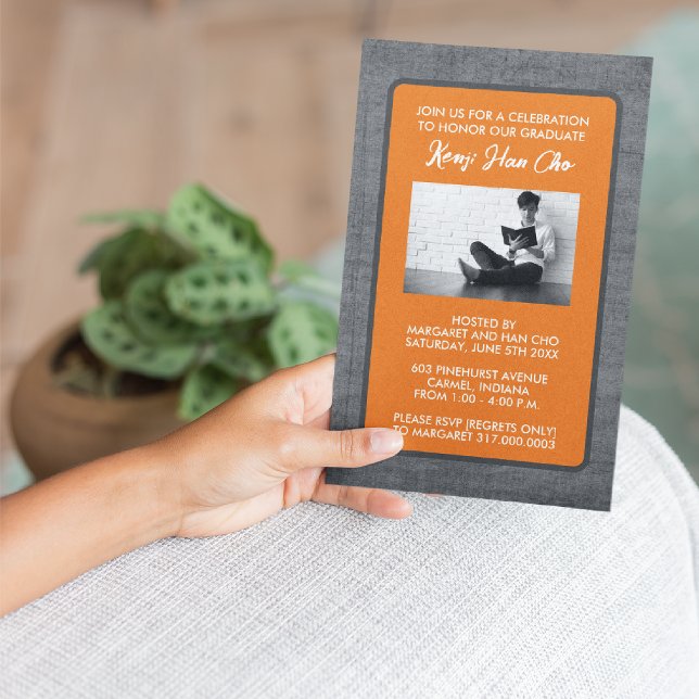 Graduation Party Invitations [Orange] (Creator Uploaded)
